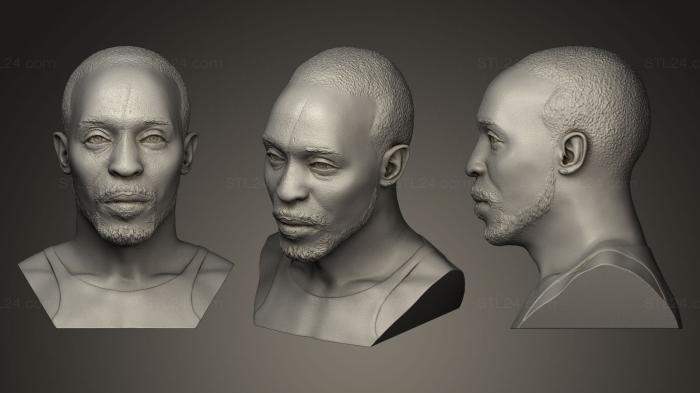 Бюсты и барельефы известных личностей (Омар Литтл, BUSTC_0478) 3D модель для ЧПУ станка